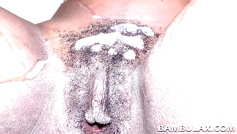 Ebony wife gets fucked hard during interracial movie