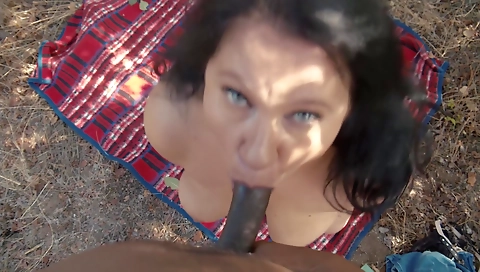 Brunette with tattooed feet riding big cock in the rain