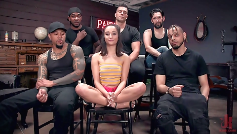 Horny interracial girls take turns sucking each other's pussies