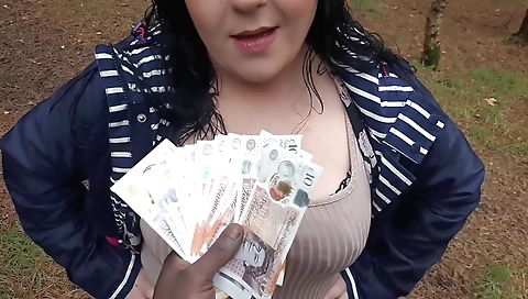 Young Smoking Milf Paid To Suck Amateur Big Black Cock In Public