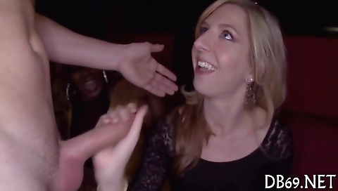 Group sex video in a dark room with a black and a blonde