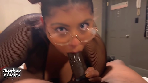 Girl with huge tits and big ass shows off and gets cum