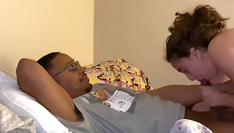 Brunette teen gets deepthroat creampie after a good blowjob