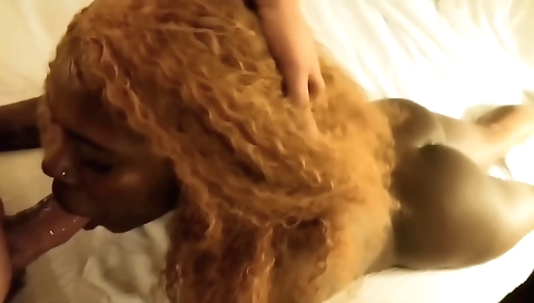 Ebony teen babe in sensual pov sex movie with dick