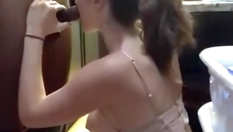 Hot amateur teen 18+ fucked in her parents kitchen