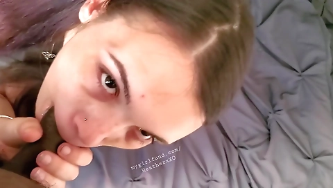 Ebony man fucks small-tittied brunette with big ass