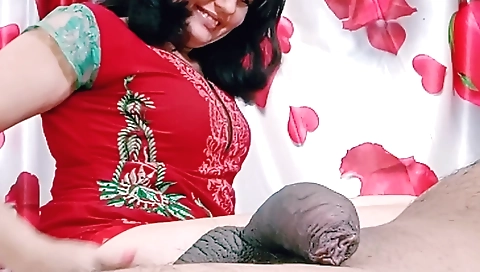 Brunette milf with a nice ass is giving a deepthroated fuck