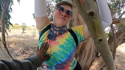 Amateur black girl with big tits and a tattooed ass