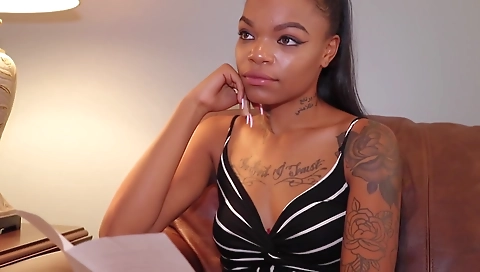 Ebony girl in a shower is getting fucked in the ass