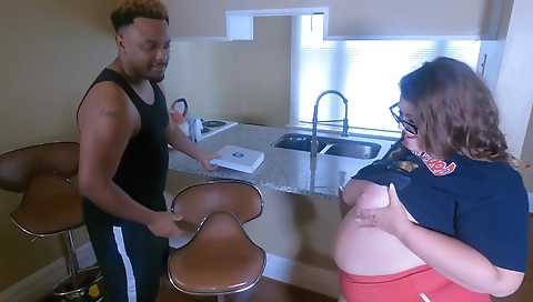 Milf with a big ass is getting anally fucked by a white man