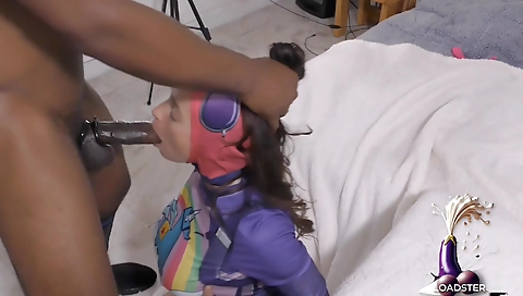 Gorgeous brunette with a tiny natural pussy being drilled