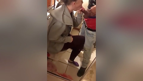 Amateur brunette gets a facial and deepthroat from a big dick