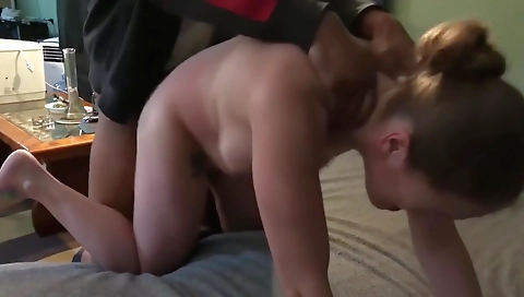 Big ass brunette gets her asshole rubbed and fucked